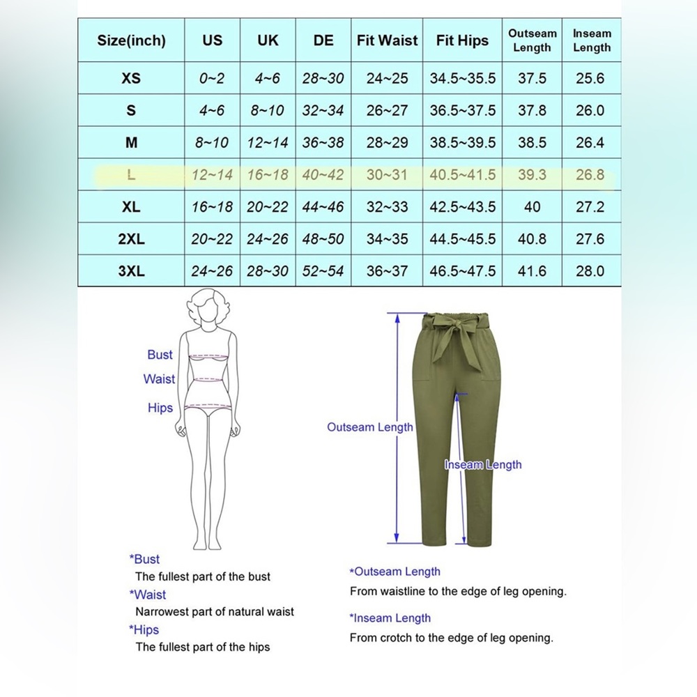 ❤️ High Waist Paper Bag Pants w/ Tie ❤️ - Picture 7 of 9